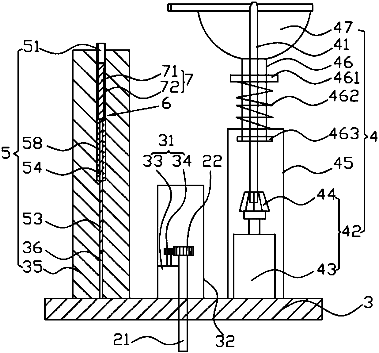 Equipment capable of punching ceiling and mounting expansion bolt conveniently