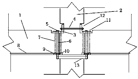 Novel prefabricated concrete beam column joint and construction method thereof