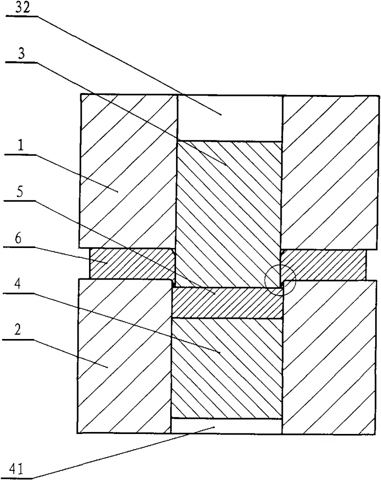 Plane edge-pressing and semi-fine blanking device and method