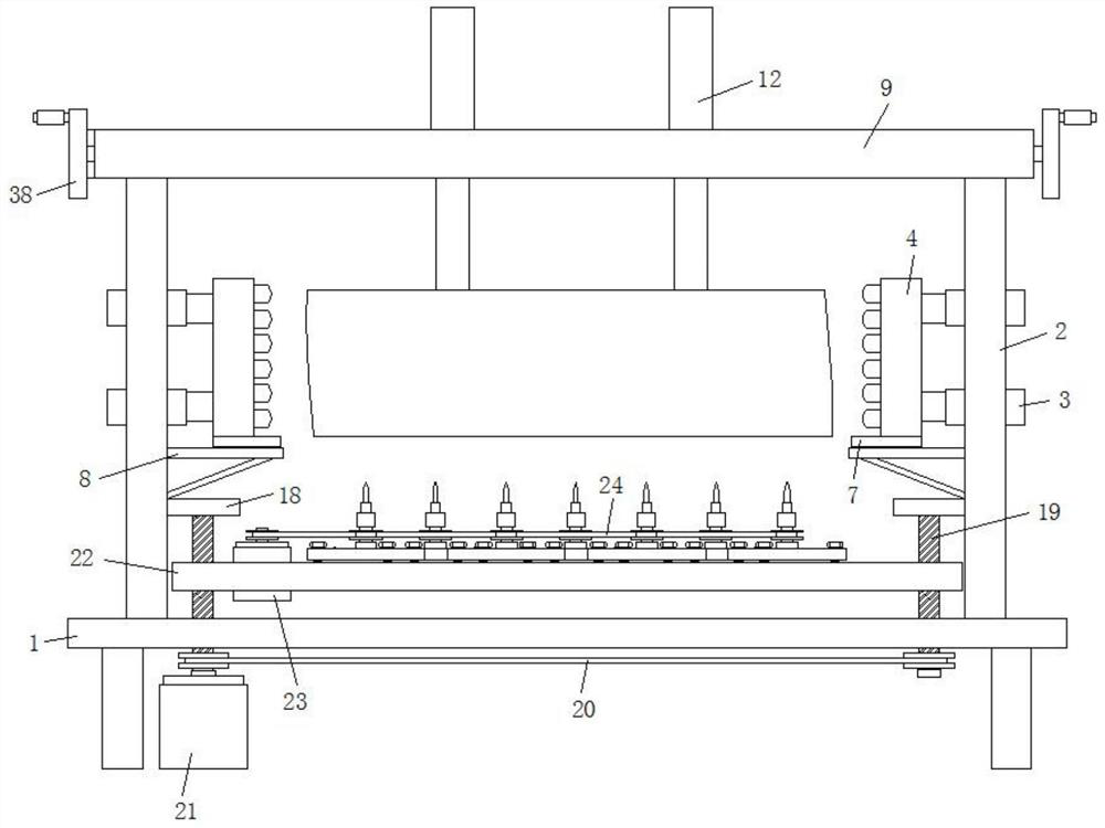 Efficient machining equipment for instrument panel chassis holes