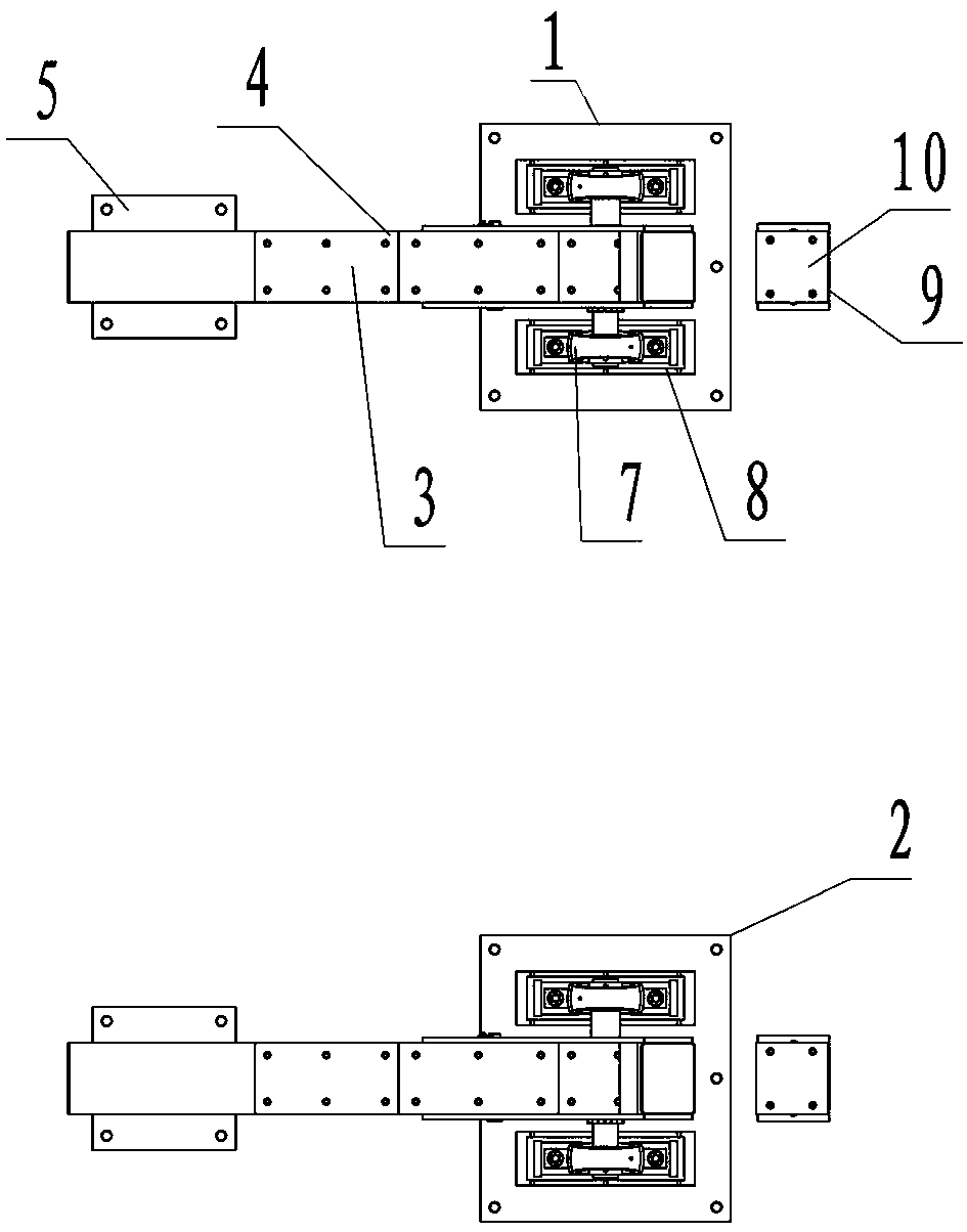 Double-arm automobile frame turnover device