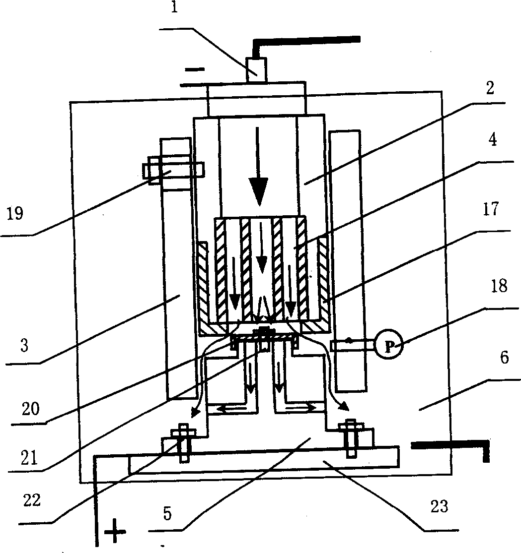 Technique for electrolysis processing fine slits and its devices