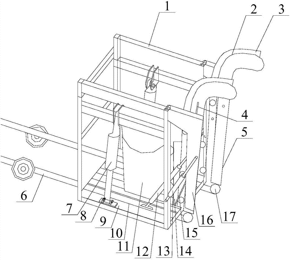 Garbage self-unloading device for cleaning machine