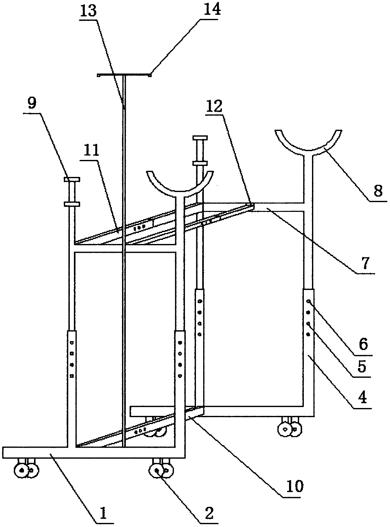 Walking aid used for cardiothoracic surgical nursing