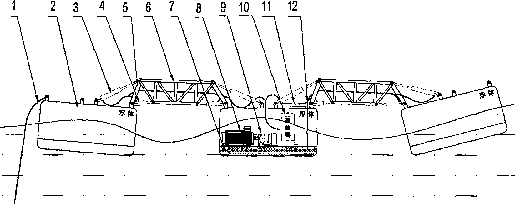 Method for generating power by high efficient floating type wave energy by rubbing