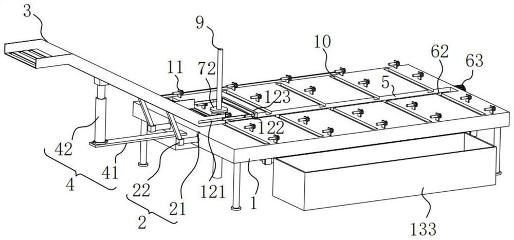 Transferring and discharging device and method for numerical control electromechanical equipment production