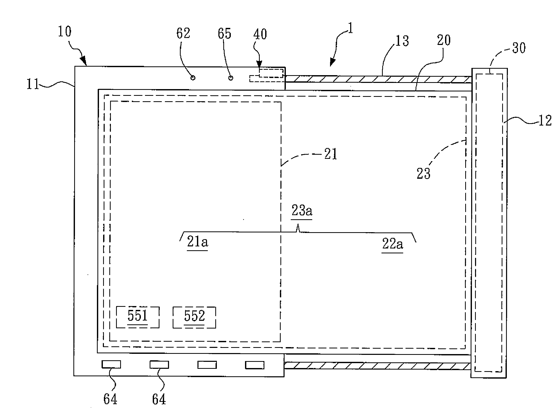 Hand-Held Electronic Device Having Rolled-Up Screen and Display Method Thereof