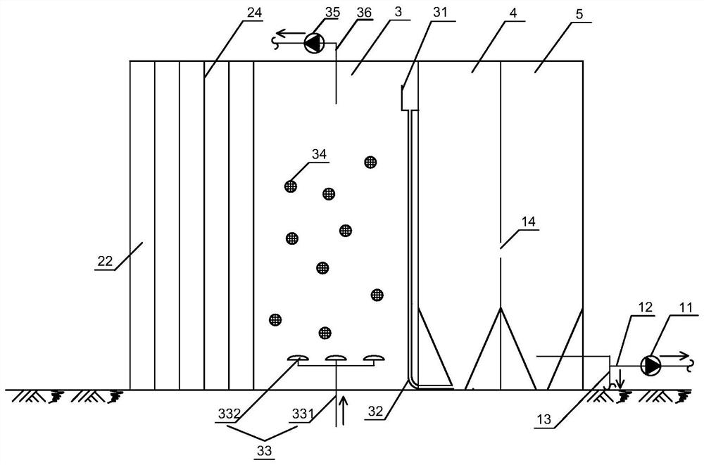 Integrated sewage treatment device suitable for rural sewage