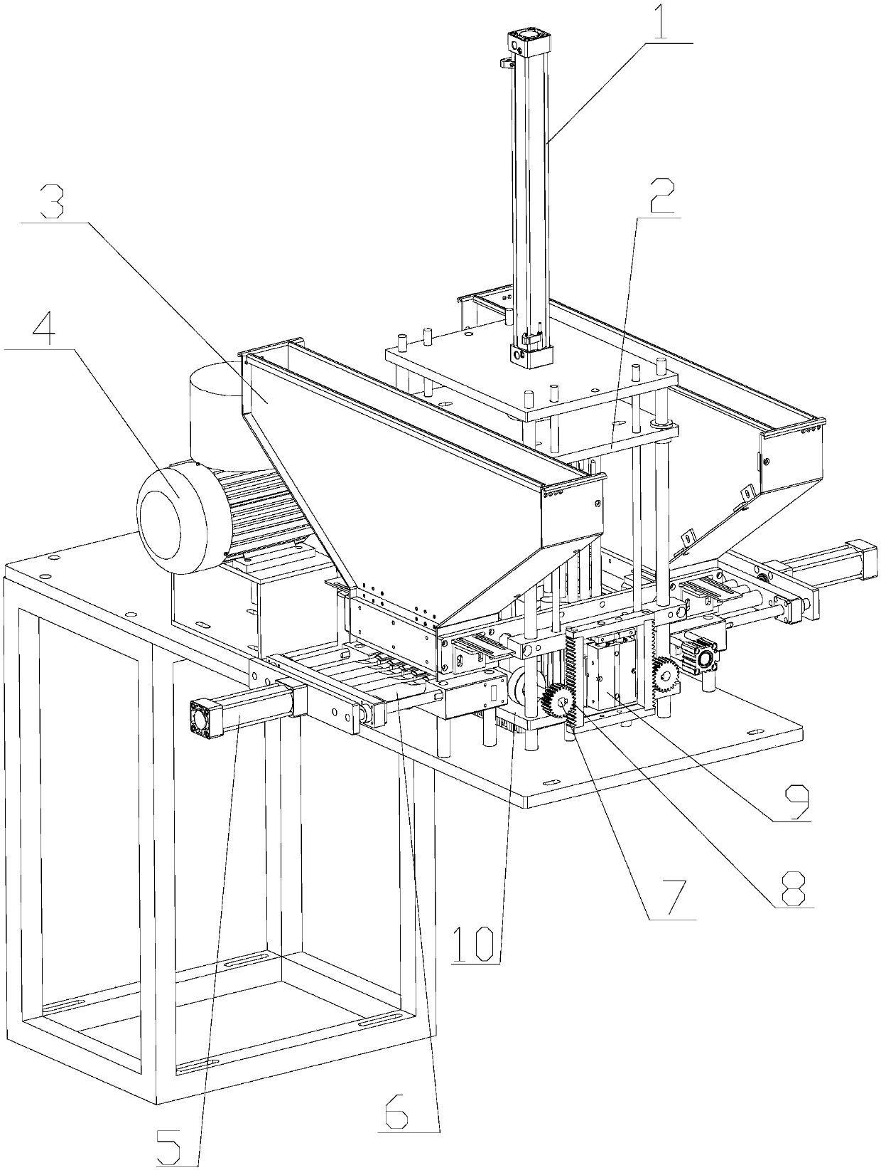 An inner tube placement device for combined fireworks