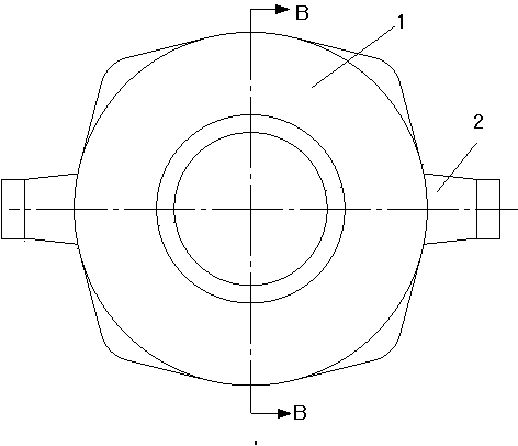 Casting sand core hot box and sand core molding method