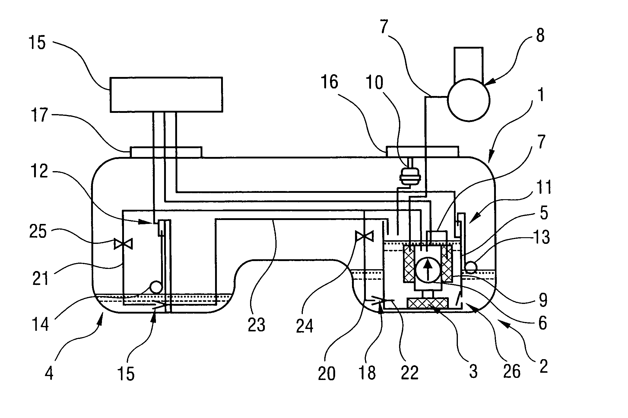 Fuel container for a motor vehicle