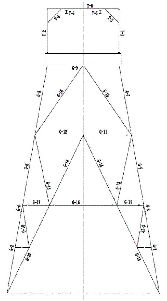 Sinking tubular steel derrick and mounting method of same