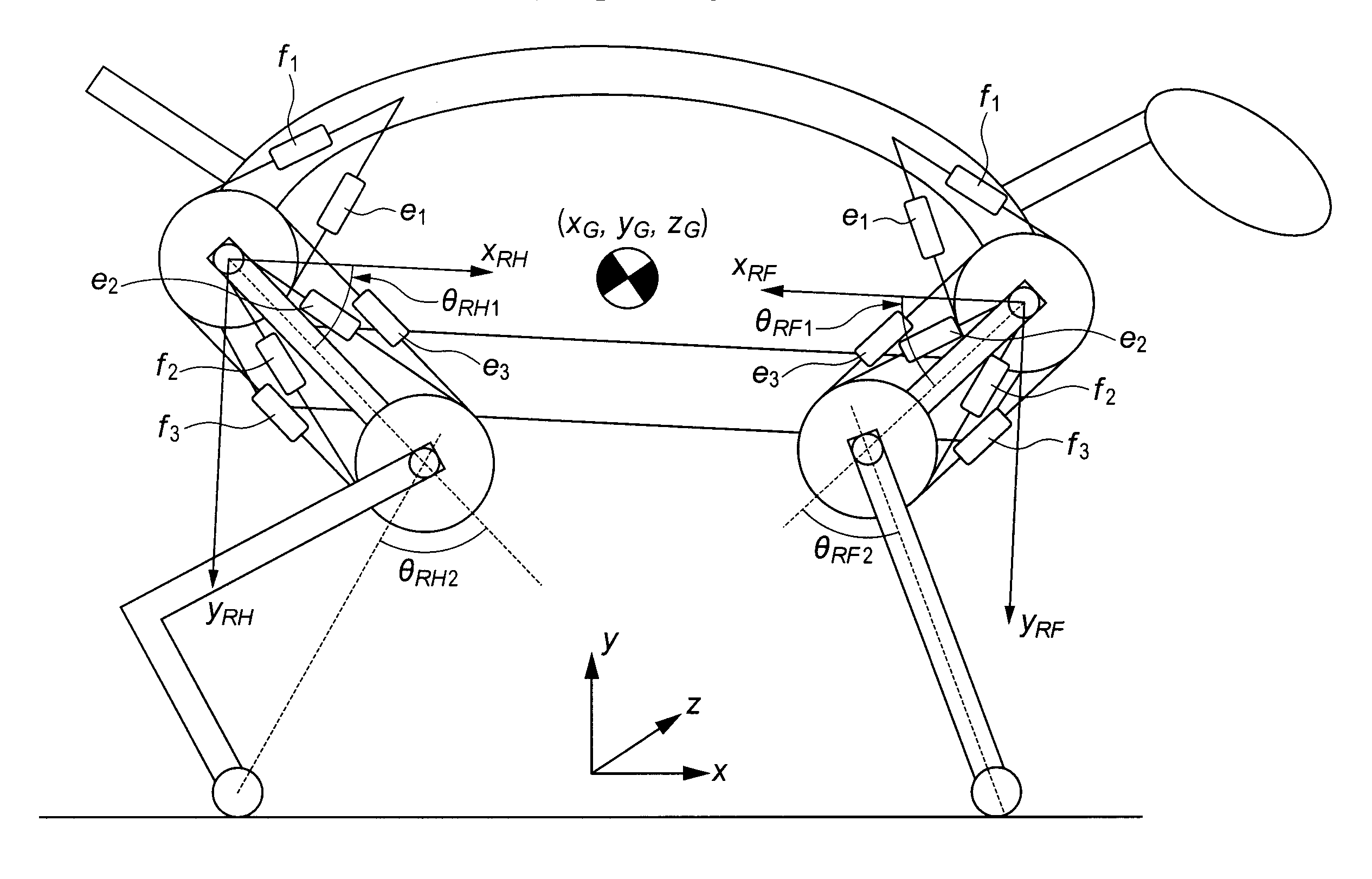 Robot system controlling method, robot system, and control apparatus for quadrupedal robot