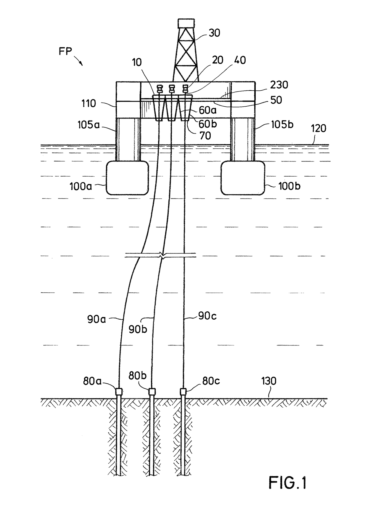 Floating oil and gas facility with a movable wellbay assembly