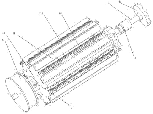 Cotton cutting drum for full-automatic cotton cutting machine