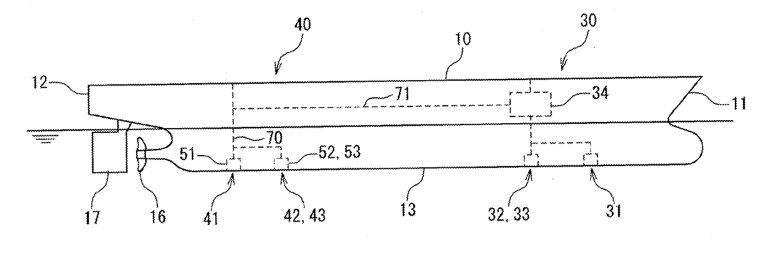 Air bubble recovery device of ship