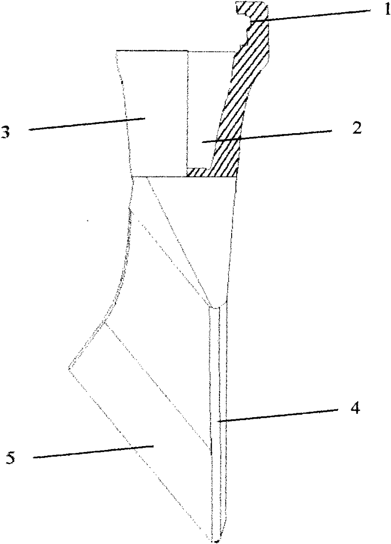 Rake tooth with sharp ridge and curved surface