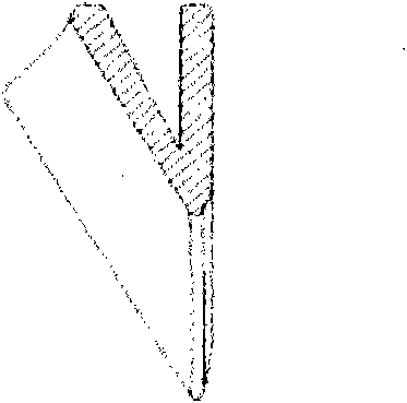 Rake tooth with sharp ridge and curved surface