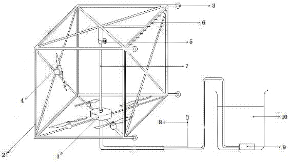 Unmanned aerial vehicle cleaning device for glass curtain wall