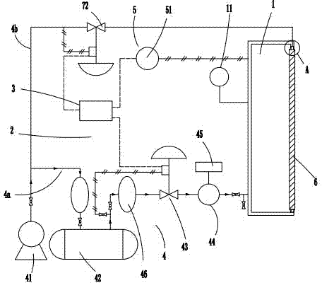 Detection device and detection method for detecting air tightness of air-tight door of nuclear power plant by using constant pressure method