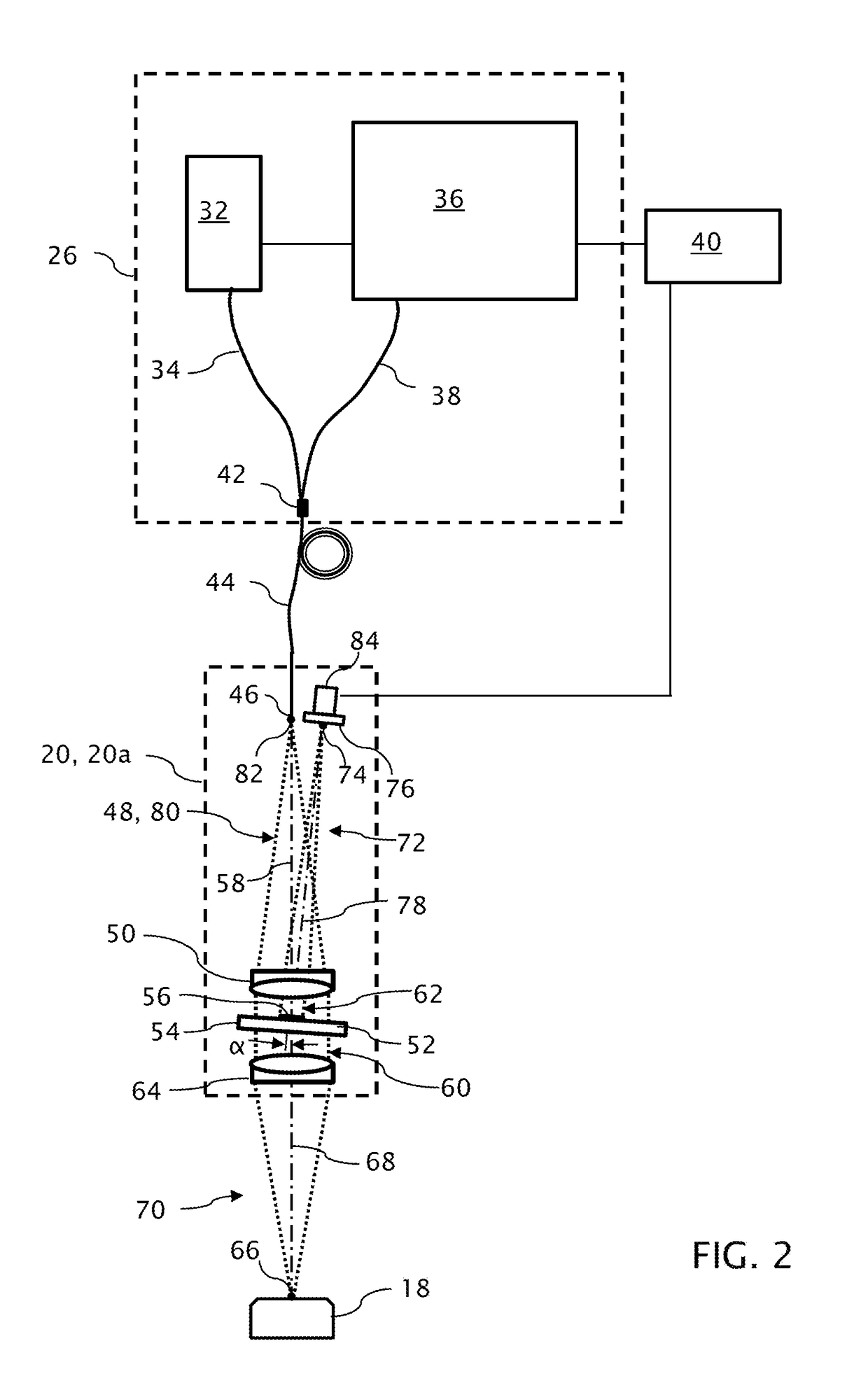 Optical pen for interferometric measuring machine