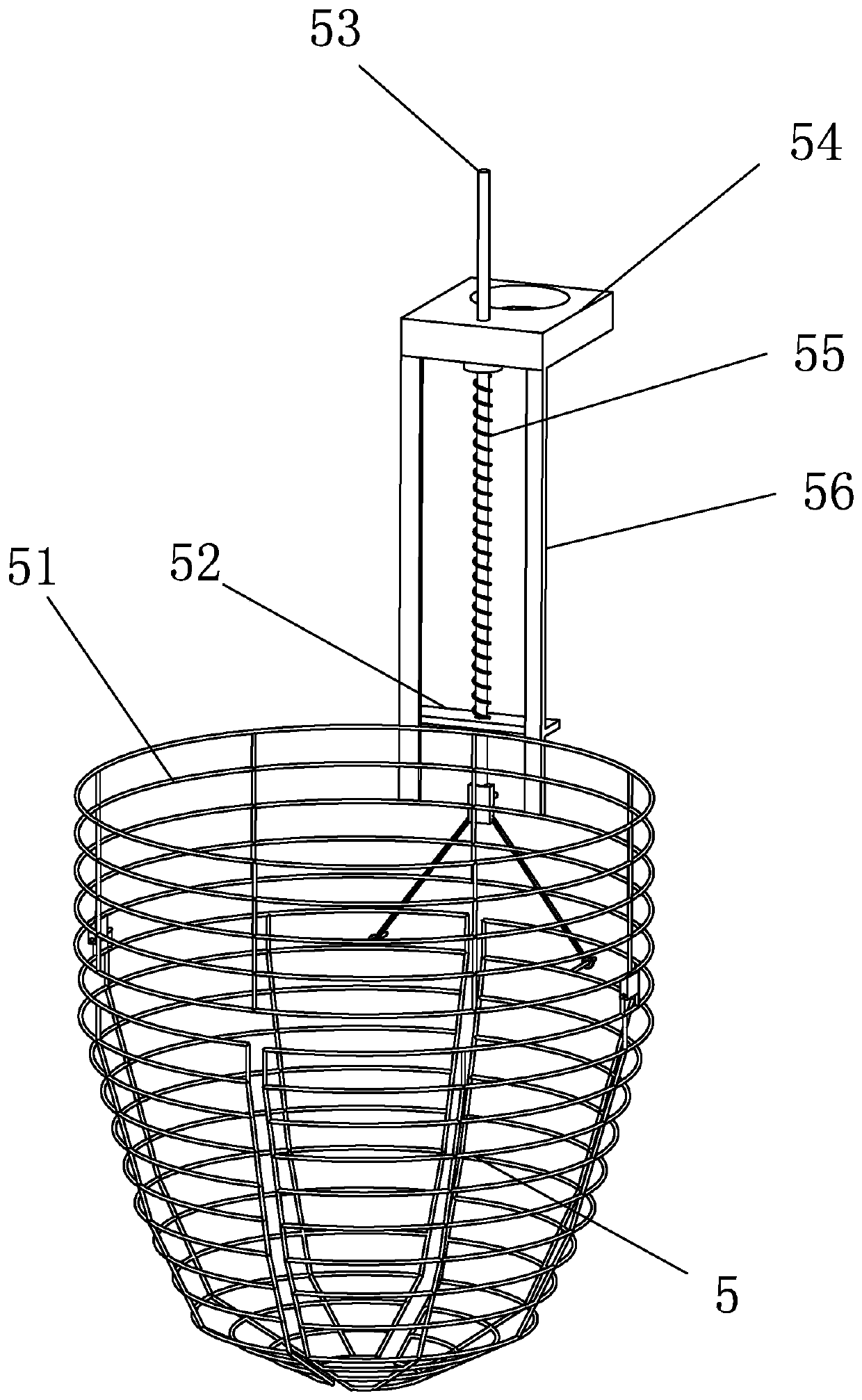 Conveying device of noodle stewing machine, and conveying method thereof