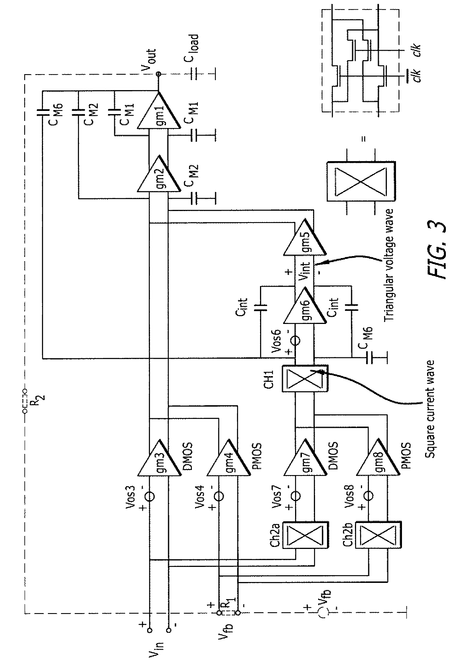 Chopper stabilized amplifiers combining low chopper noise and linear frequency characteristics