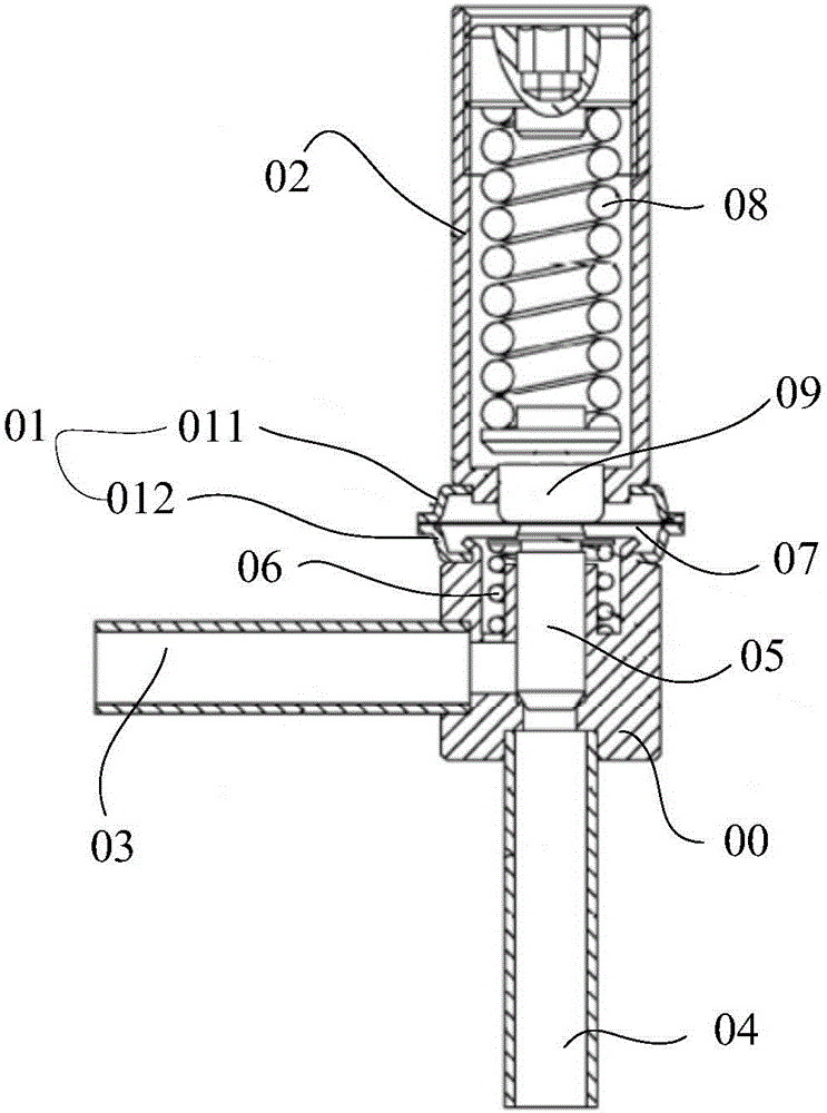 Unloading valve component for air conditioner and air conditioner