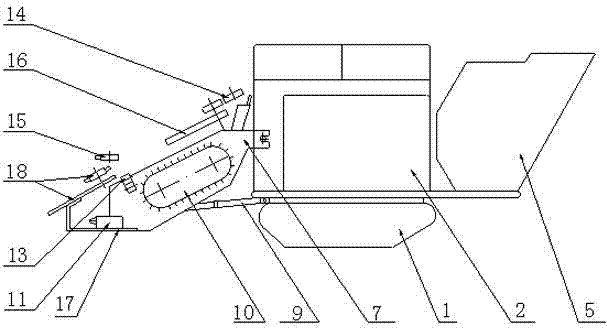 Self-propelled green bean combined harvester