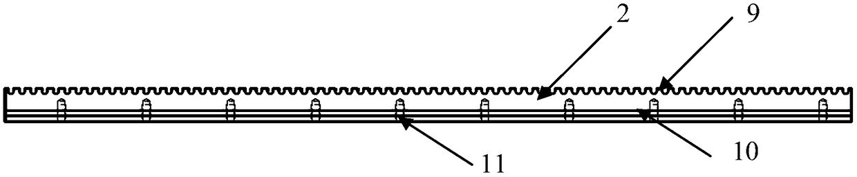 Positioning piece of polarized grid mesh for winding metal wire, winding method and polarized grid mesh