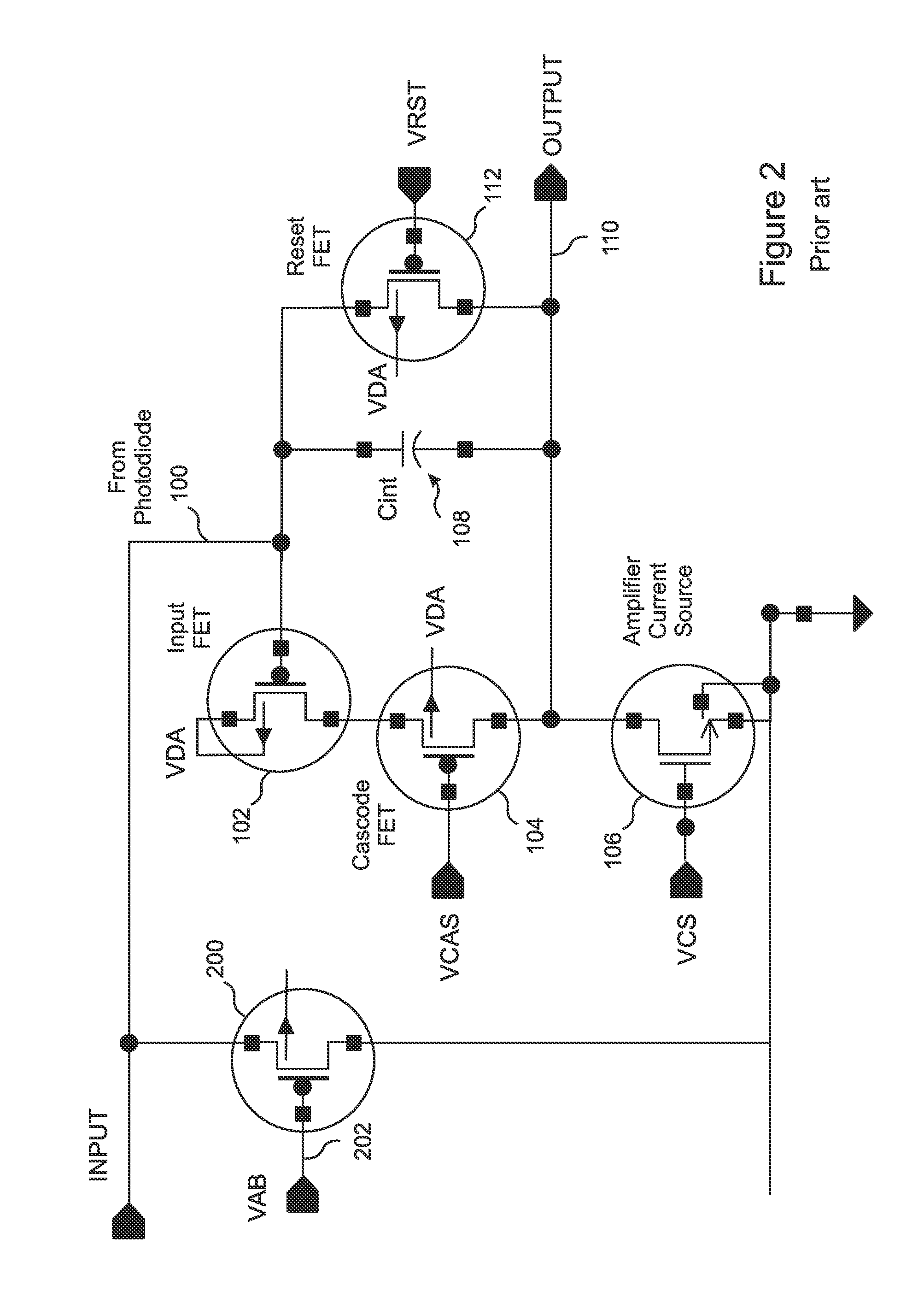 Anti-blooming circuit for integrating photodiode pre-amplifiers