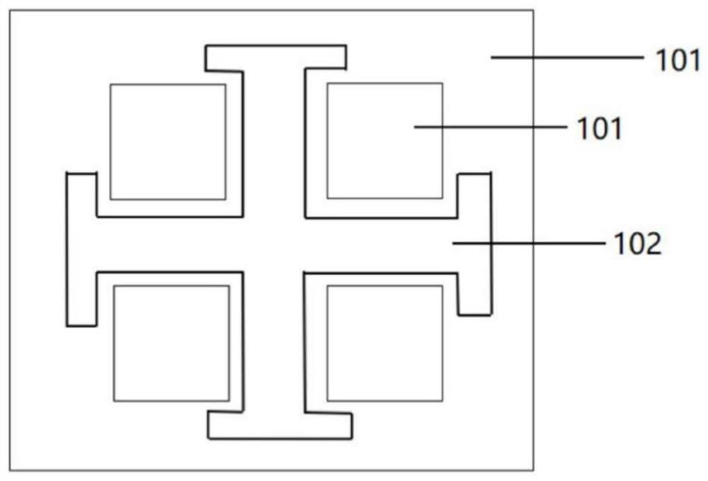 Diamond/block copper substrate diffusion bonding process and structure based on diamond indirect stretching structure