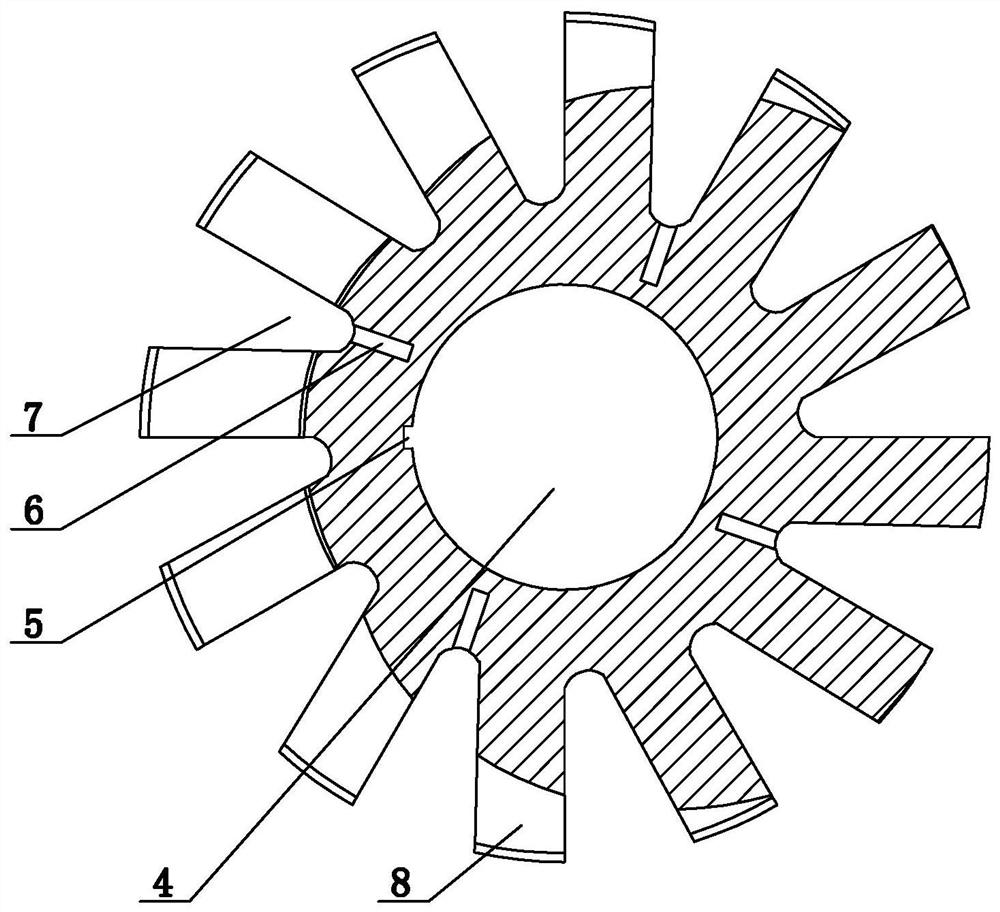 Roughing and finishing integrated hard alloy dry-cutting hob