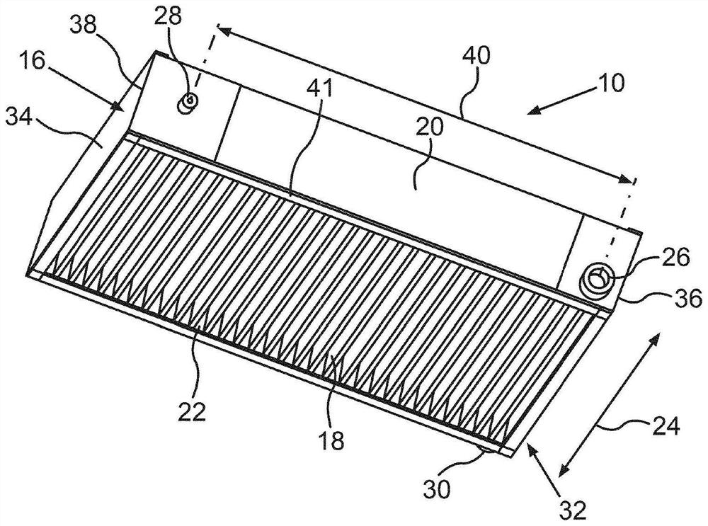 Motor vehicle air filter device and filter element for motor vehicle air filter device