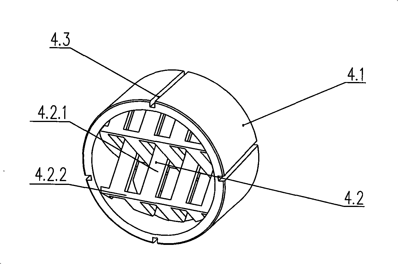 Plastic fused mass color-mixture device of plastic pipe extruder