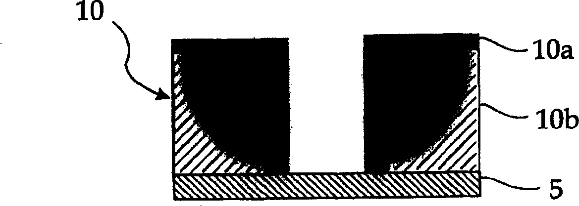 Producing technology for non-rusting agent pattern and thickening material thereof and semiconductor device producing technology