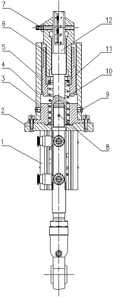 Stroke regulating device with double-piston-rod air cylinder