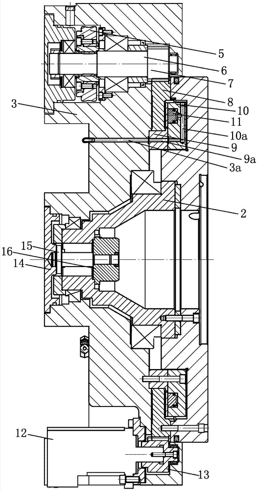 A kind of damping mechanism of tool holder turntable of gear hobbing machine