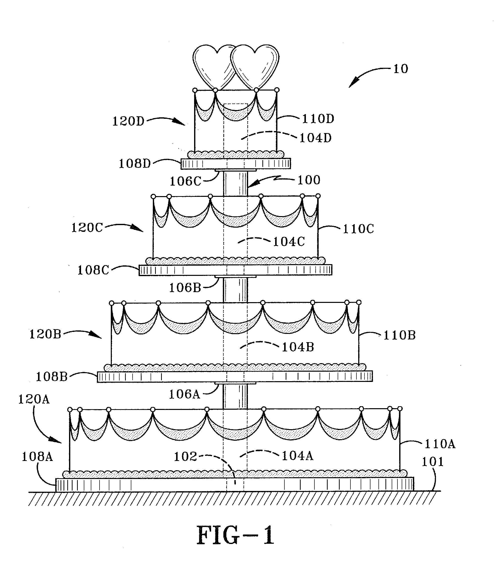 Multi-tiered cake stand