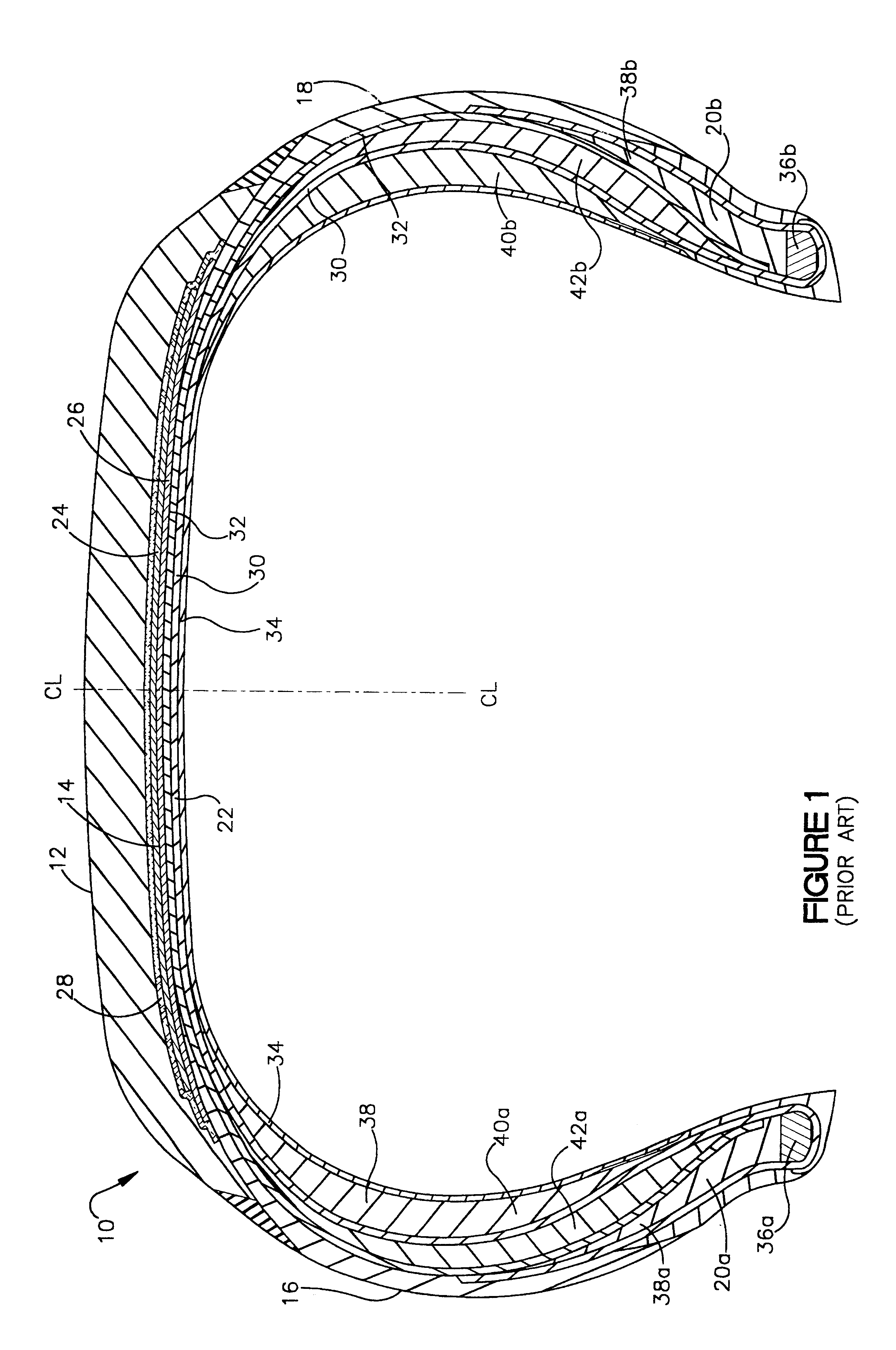 Thread reinforcement means for extended mobility tire