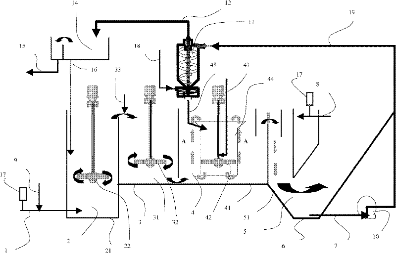 Method for treating water by ballast flocculation and settling, comprising precontacting water with an adsorbent