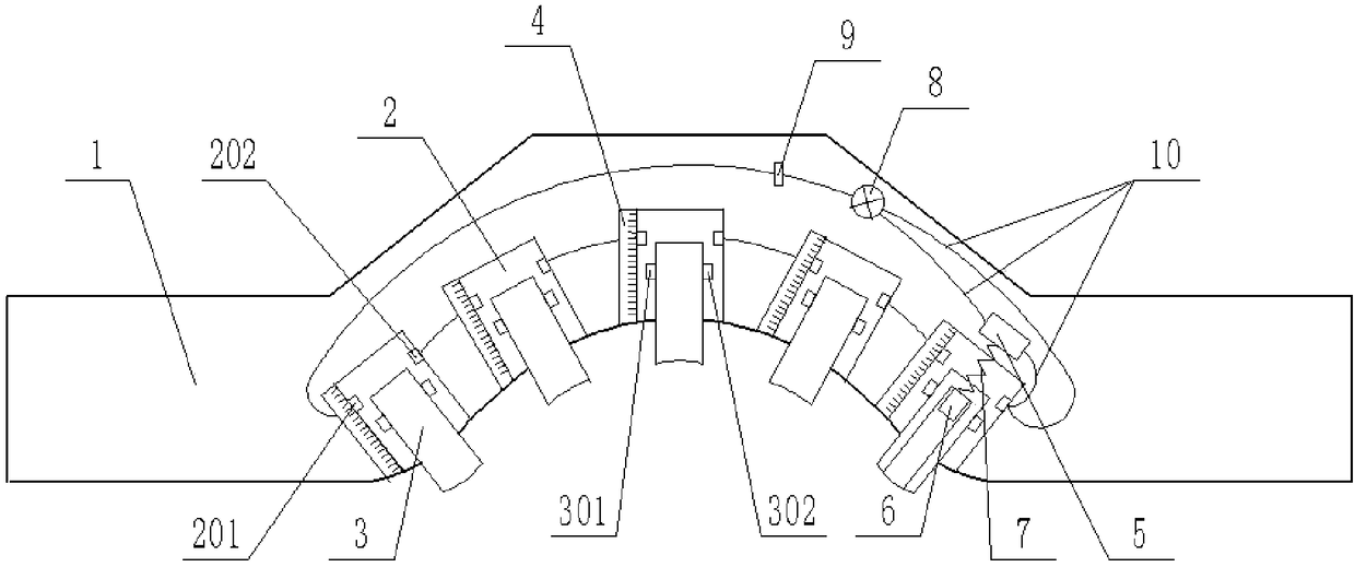 Method for detecting boundary dimension of curved plate