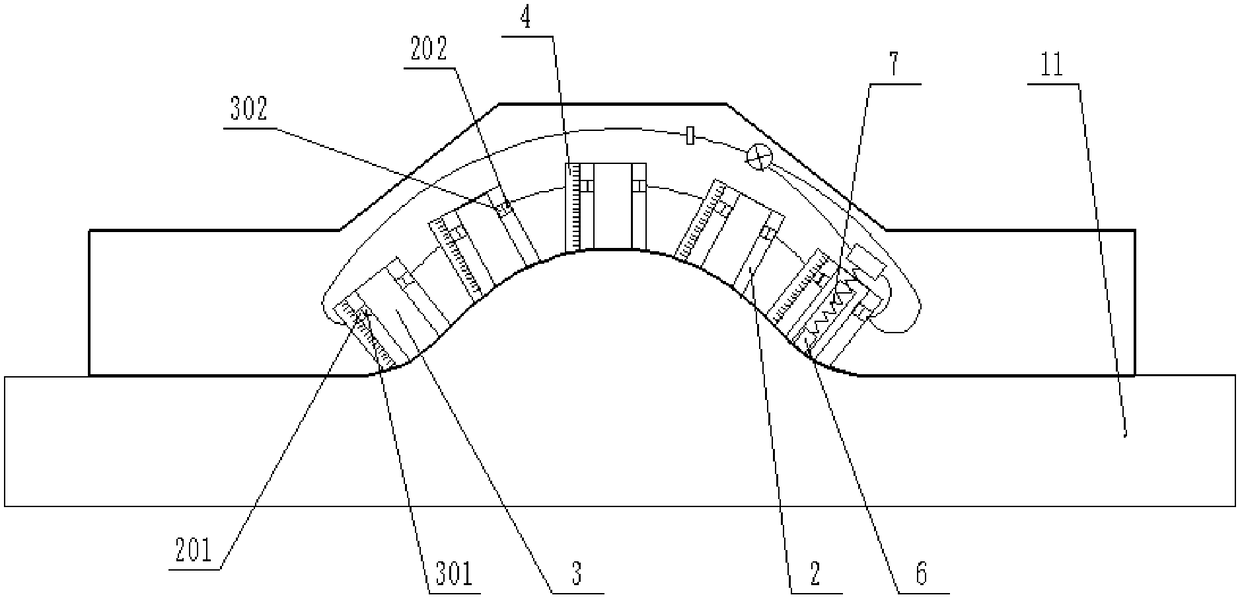 Method for detecting boundary dimension of curved plate