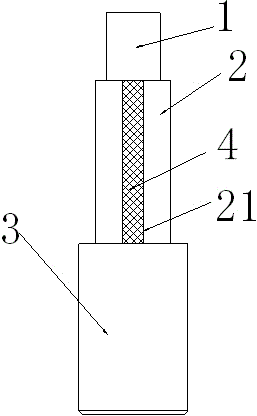 Shockproof connecting screw for natural science archaeological fixing device