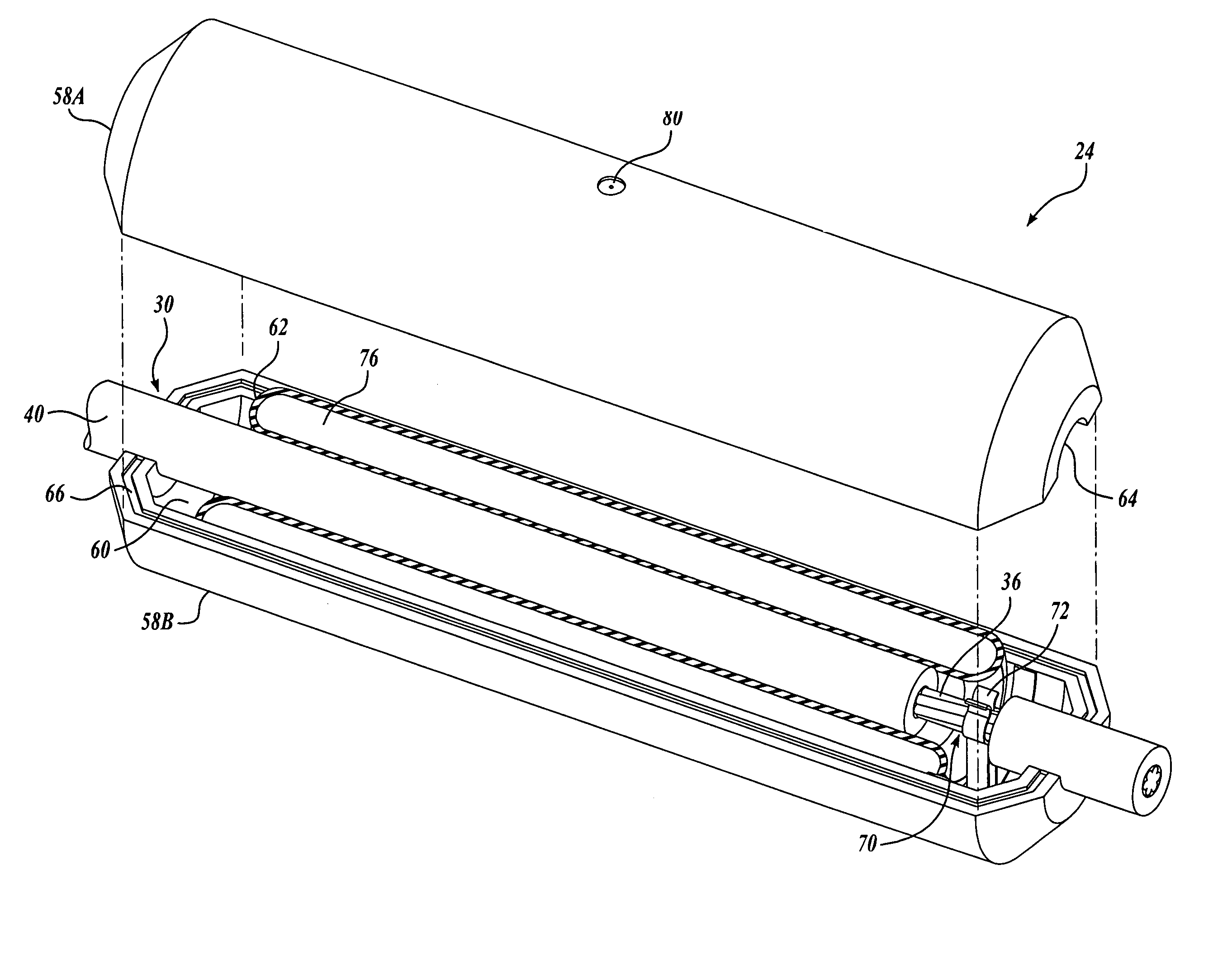 Fluid reservoir for a cable span