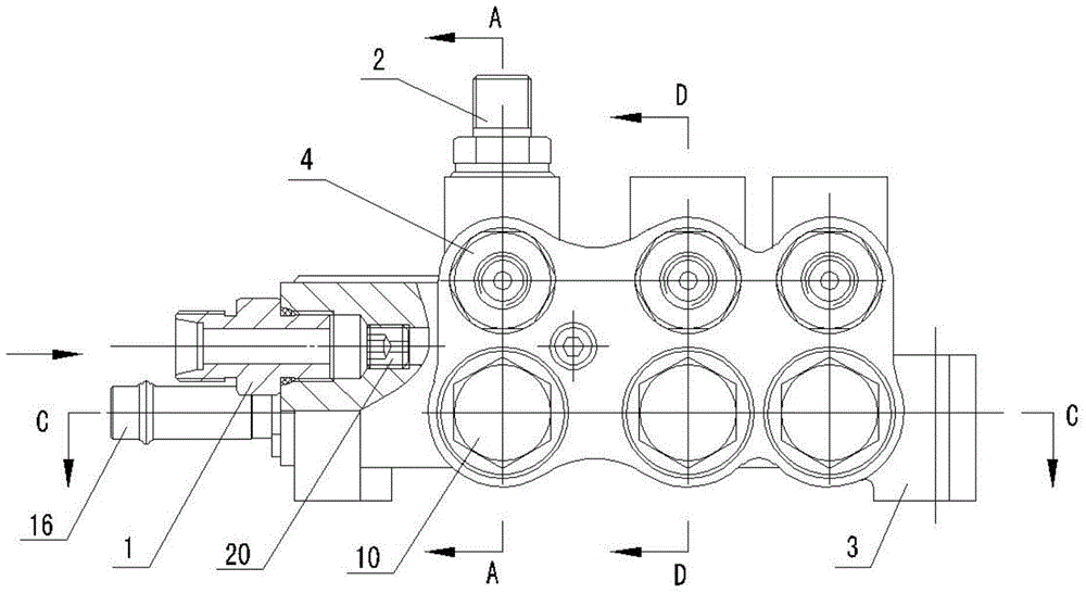 Slicing-type manual multi-way reversal valve