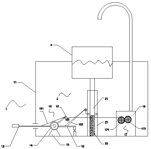 Manual-free control mechanism of household faucet