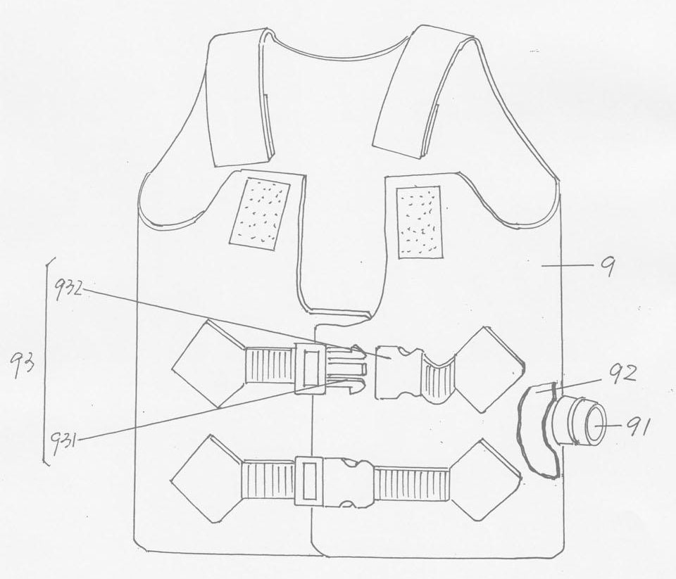 Air-vibrating sputum excreting instrument and patient-worn device thereof