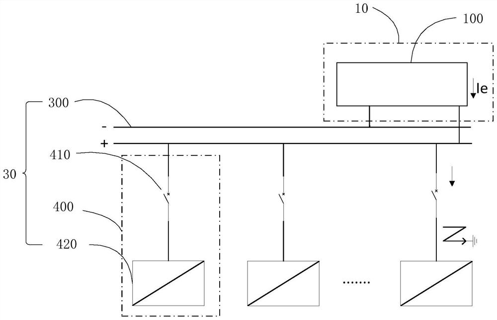 Line fault removing device and direct current system