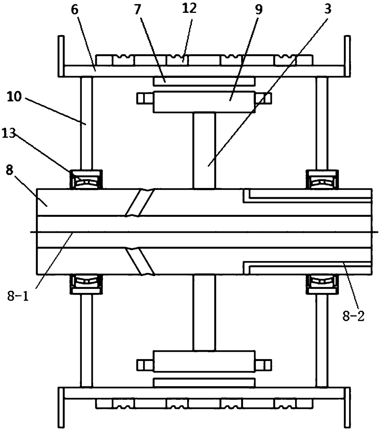 Modular structure of motor stator and outer rotor of mine hoist